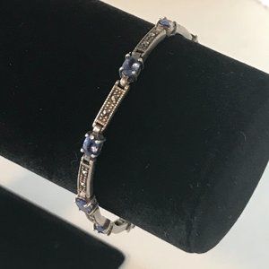Marsala Sterling Silver Marcasite Bracelet